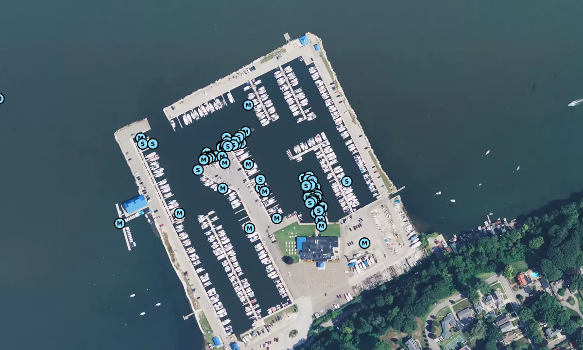 Satelite image of Erie Yacht Club
