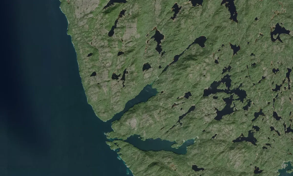 Flyfoto av Evenrude Inlet