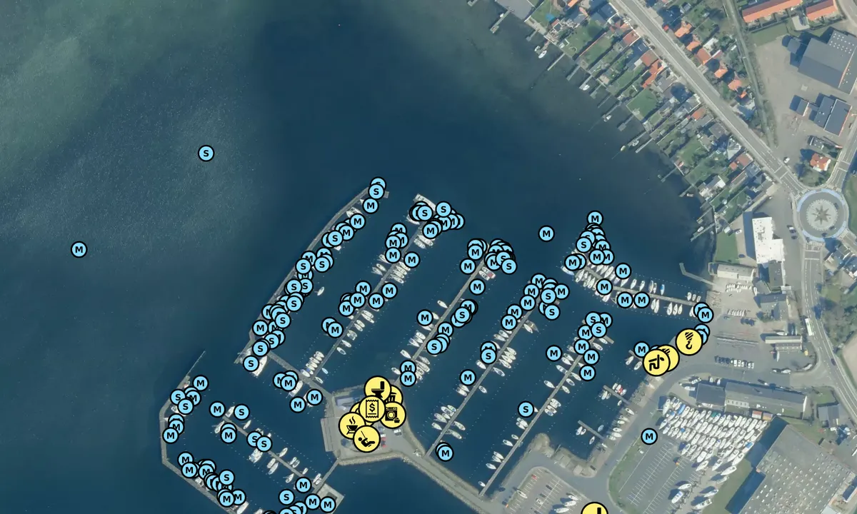 Fåborg Lystbådehavn: Satelite image of Faaborg Lystbådehavn