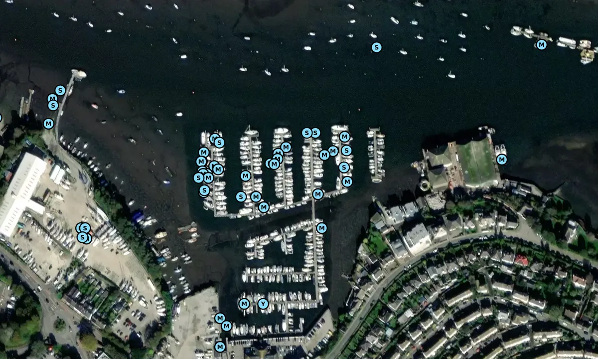 Satelite image of Falmouth Marina - Cornwall