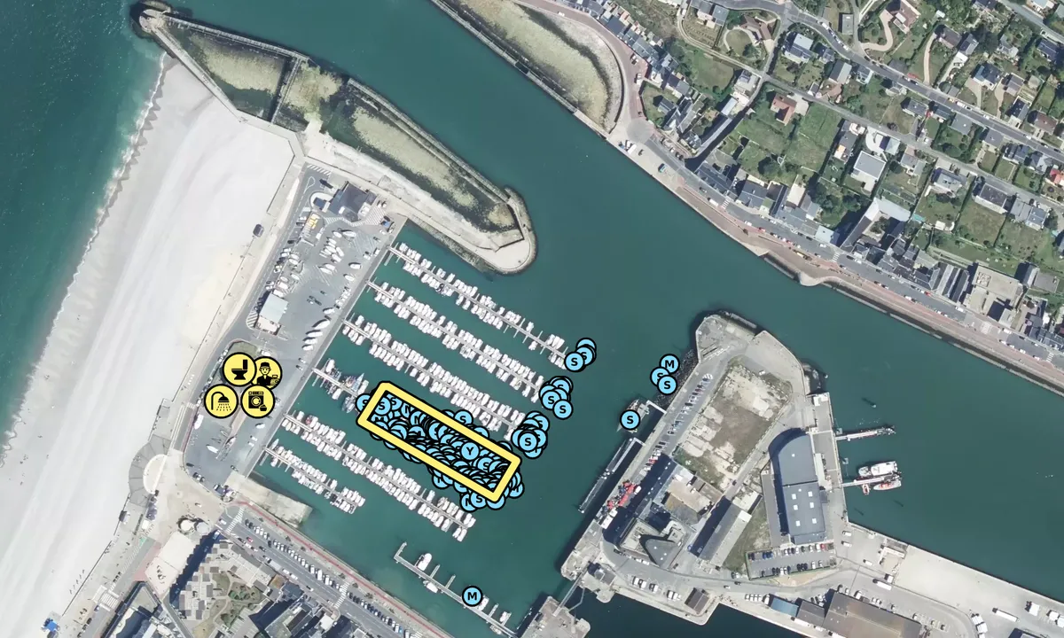 Satelite image of Fecamp Marina