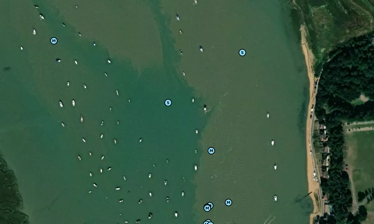 Satelite image of Felixstowe Ferry