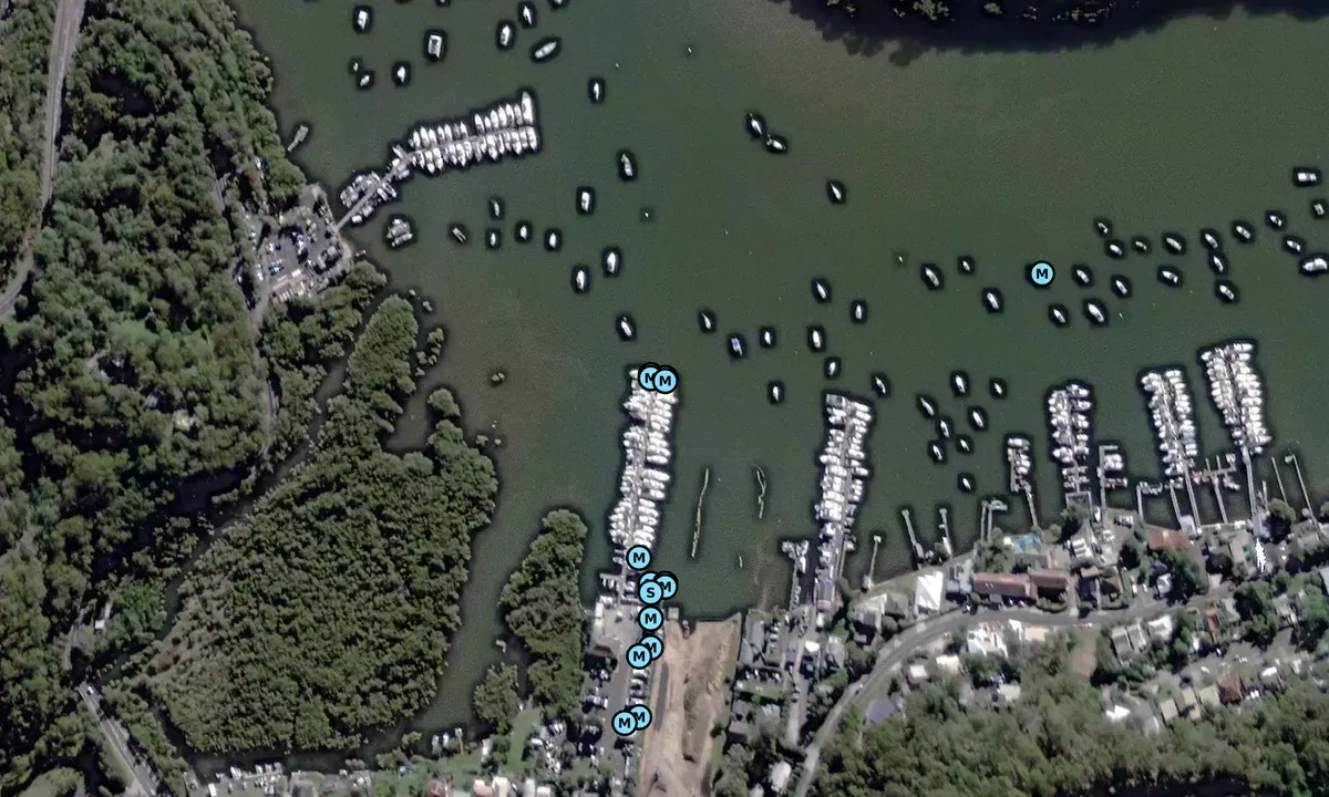 Satelite image of Fenwicks Marina
