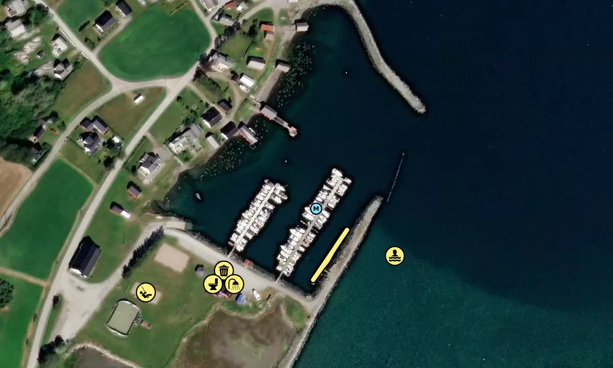 Satelite image of Fevåg Båtforening