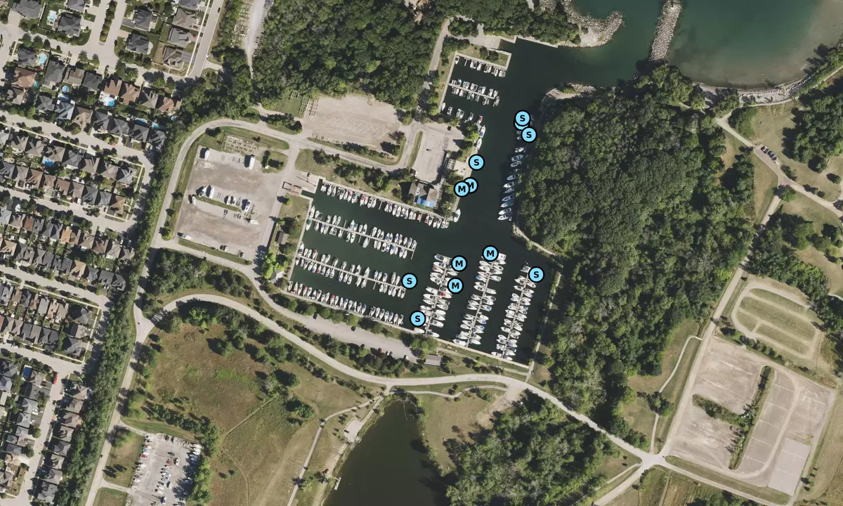 Satelite image of Fifty Point Marina