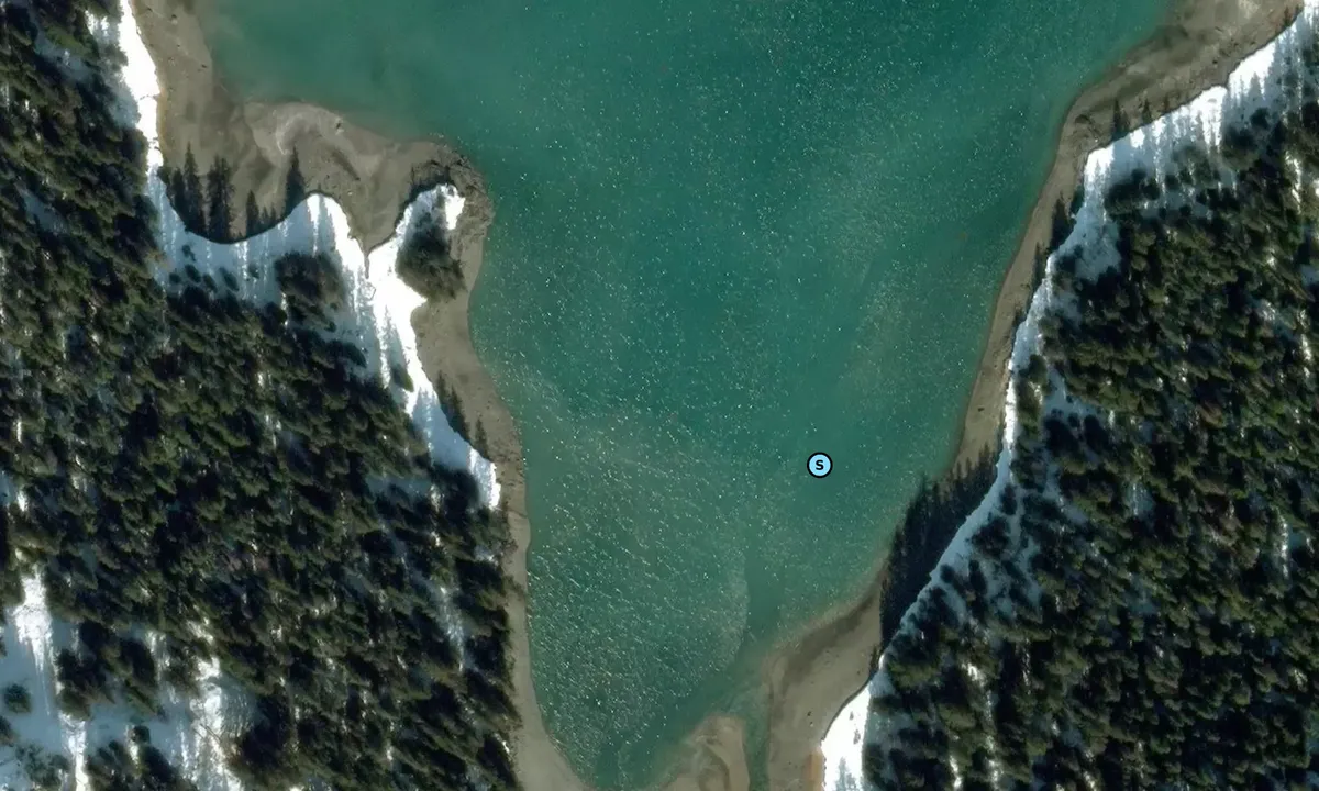 Satelite image of Fingers Bay South Arm Southwest Bight