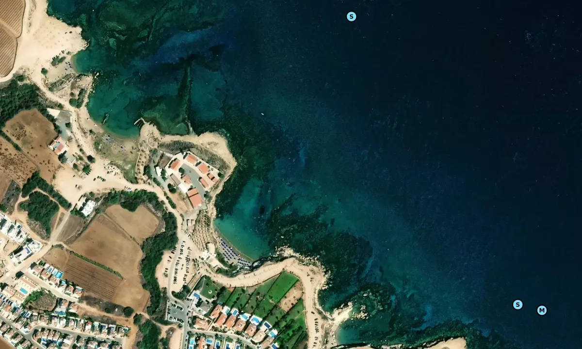 Satelite image of Fireman's Beach