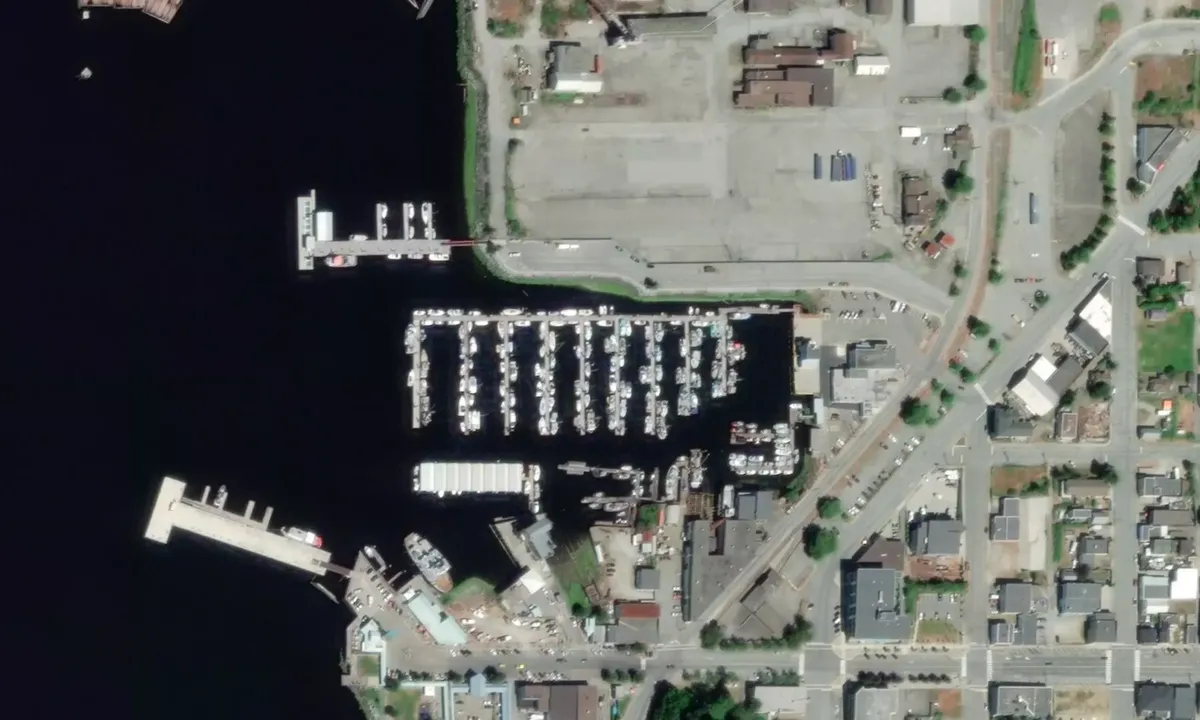 Flyfoto av Fishermen's Harbour