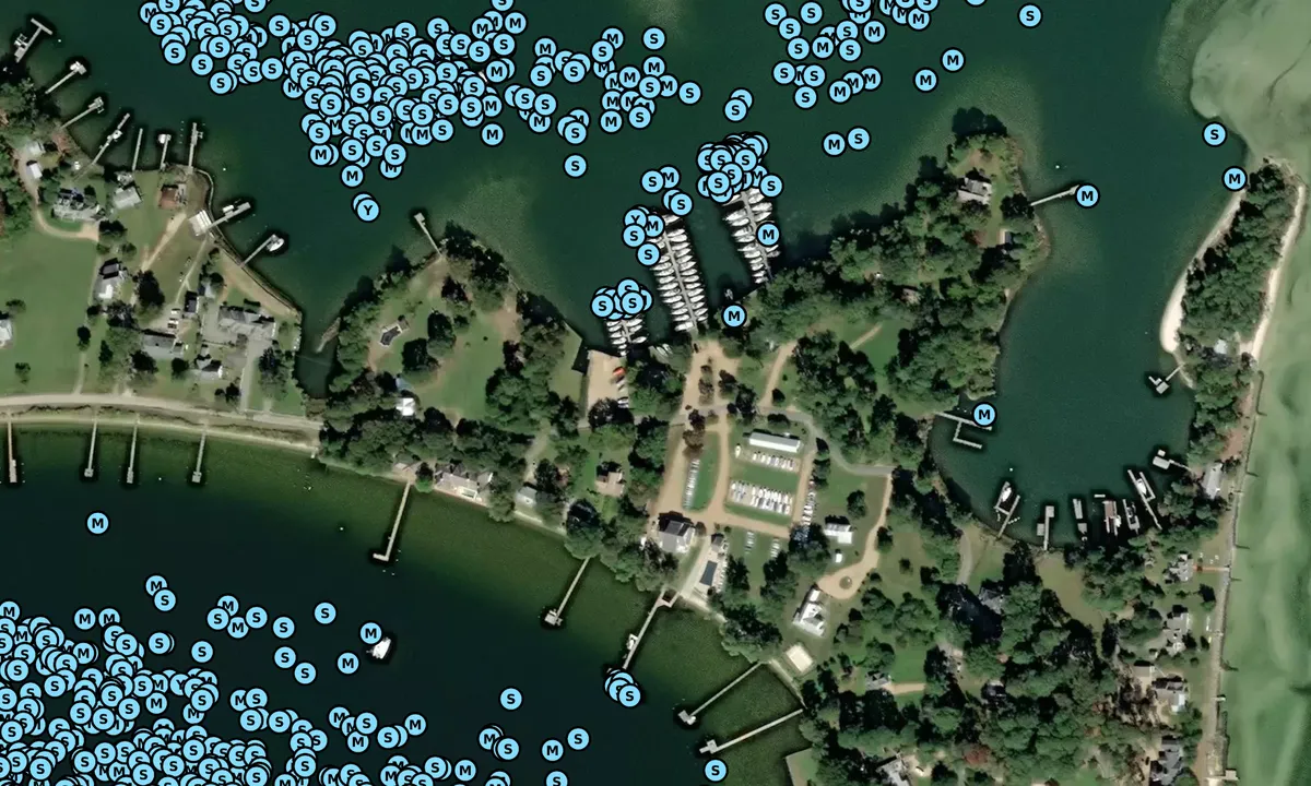 Satelite image of Fishing Bay Yacht Club