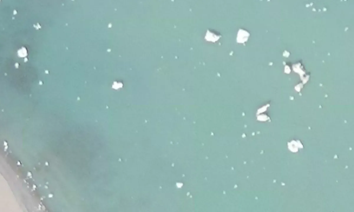 Flyfoto av Fjortende Julibukta