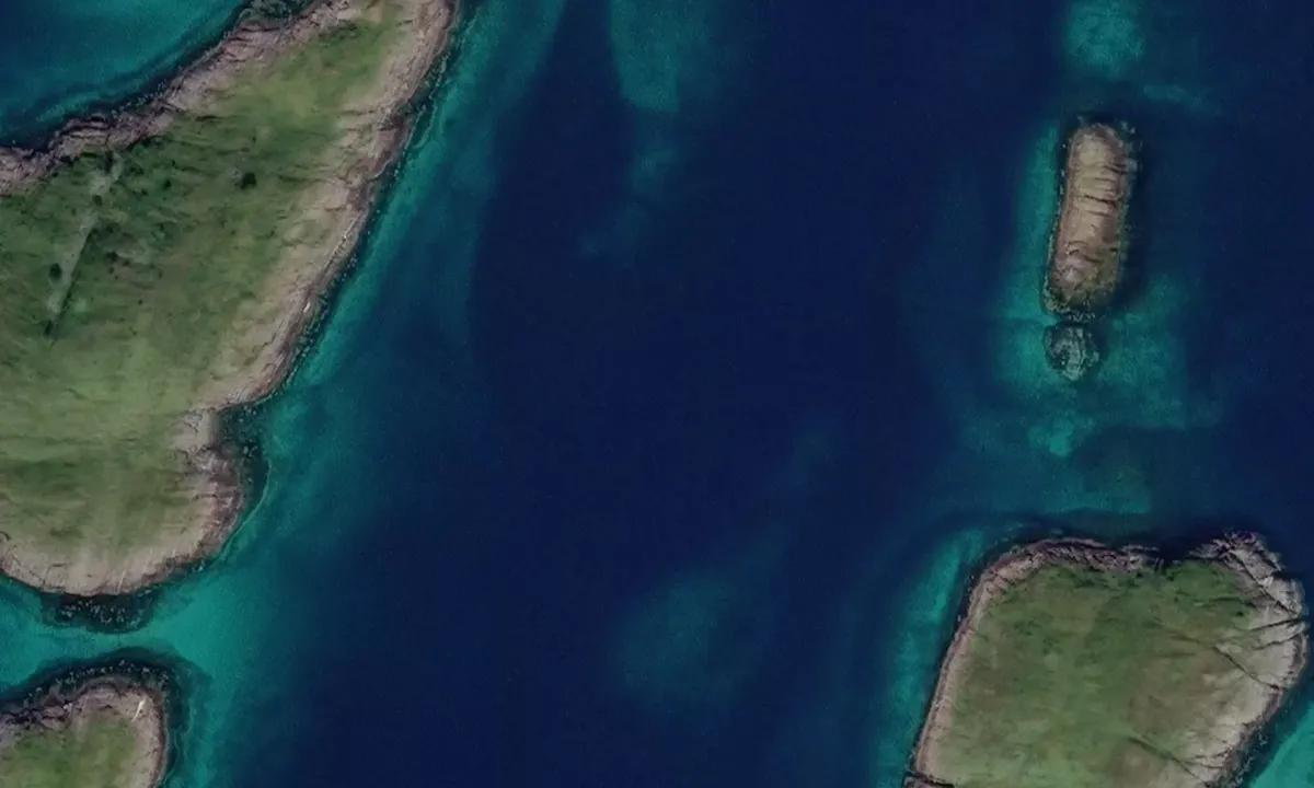 Satelite image of Flatøya