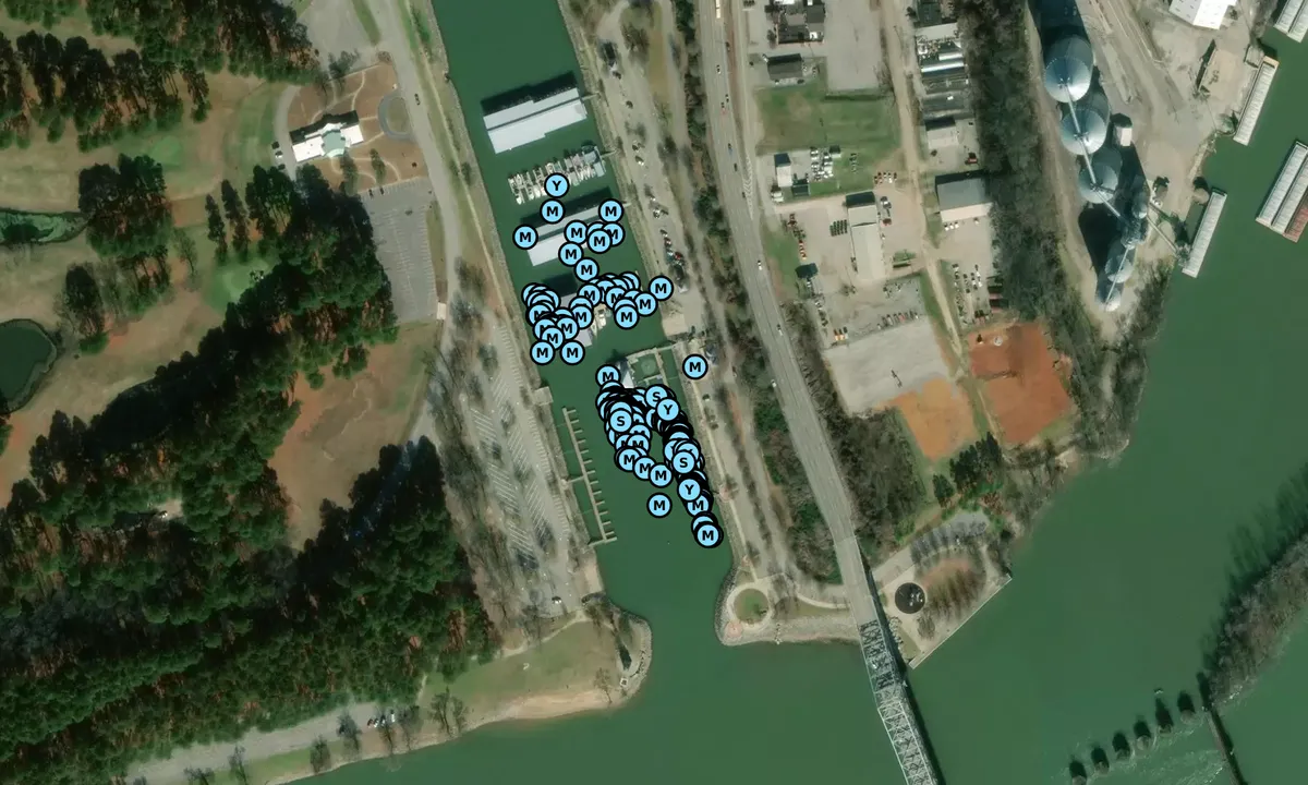Satelite image of Florence Harbor Marina