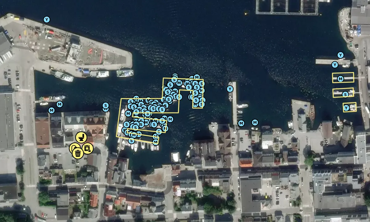 Satelite image of Florevika Gjestebrygge