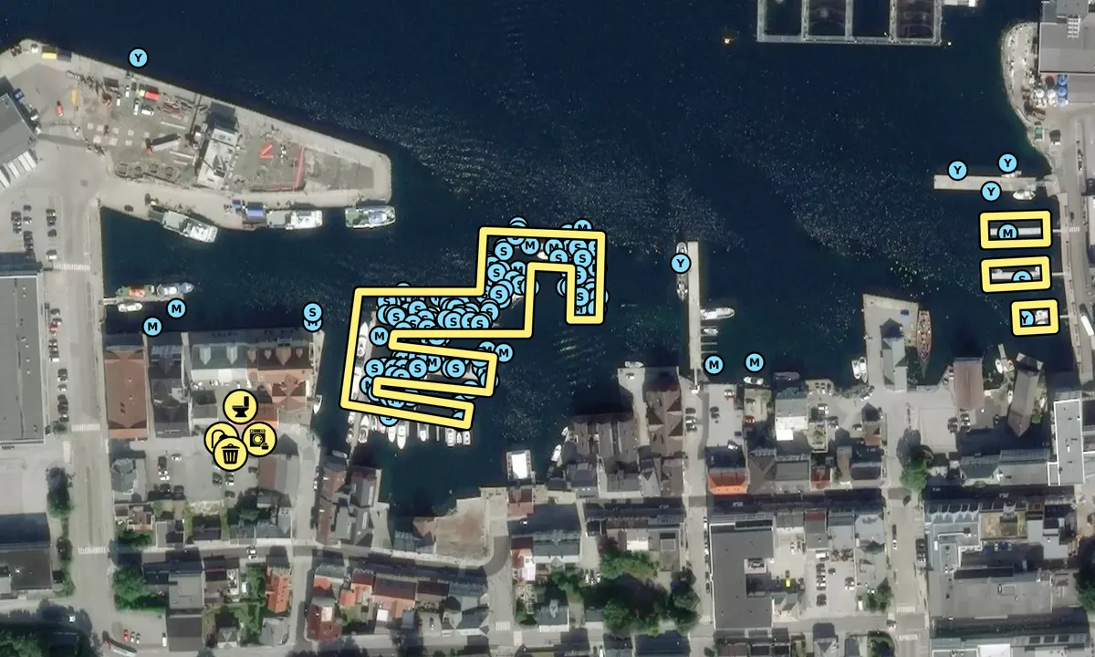 Satelite image of Florevika Gjestebrygge