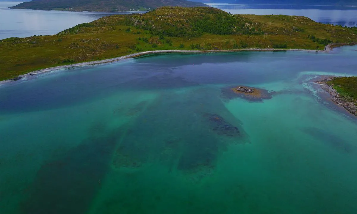 Follesøya: Flere bøyer er lagt ut ved holmene.