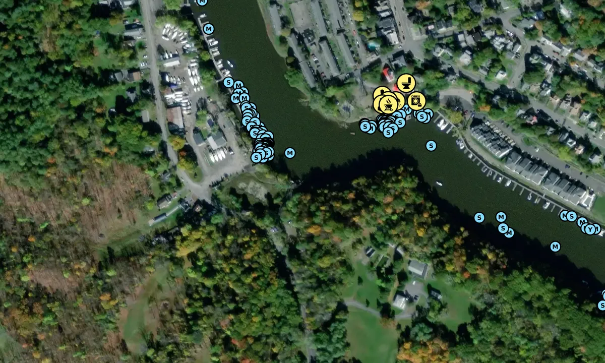 Satelite image of Forlini's Marina and Restaurant