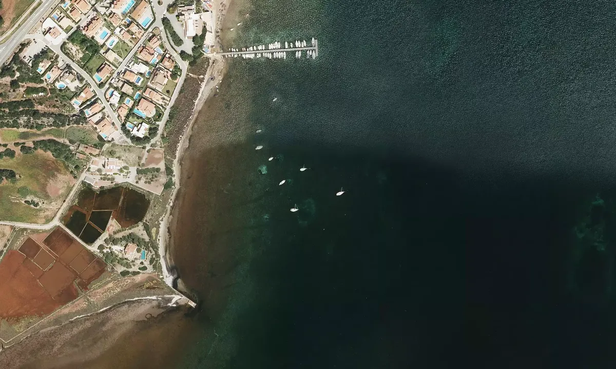 Satelite image of Fornells - Ses Salines