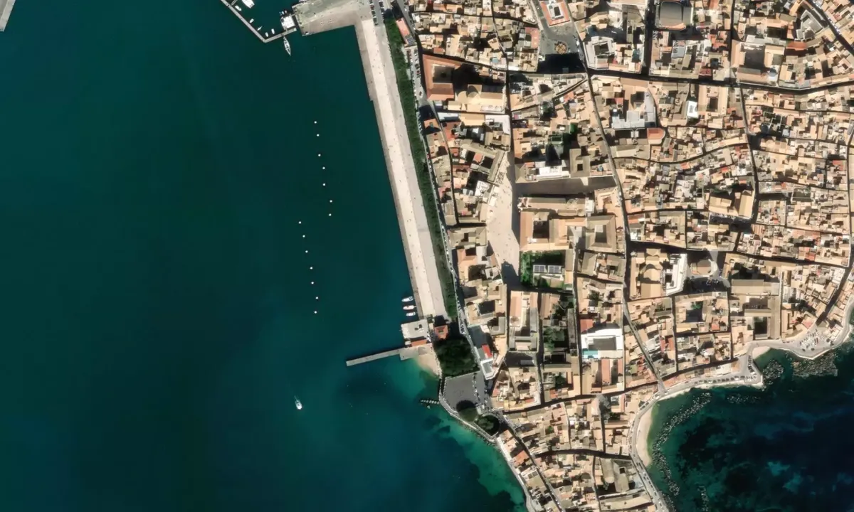 Flyfoto av Foro Italico Santa Lucia Siracusa - Porto Grande