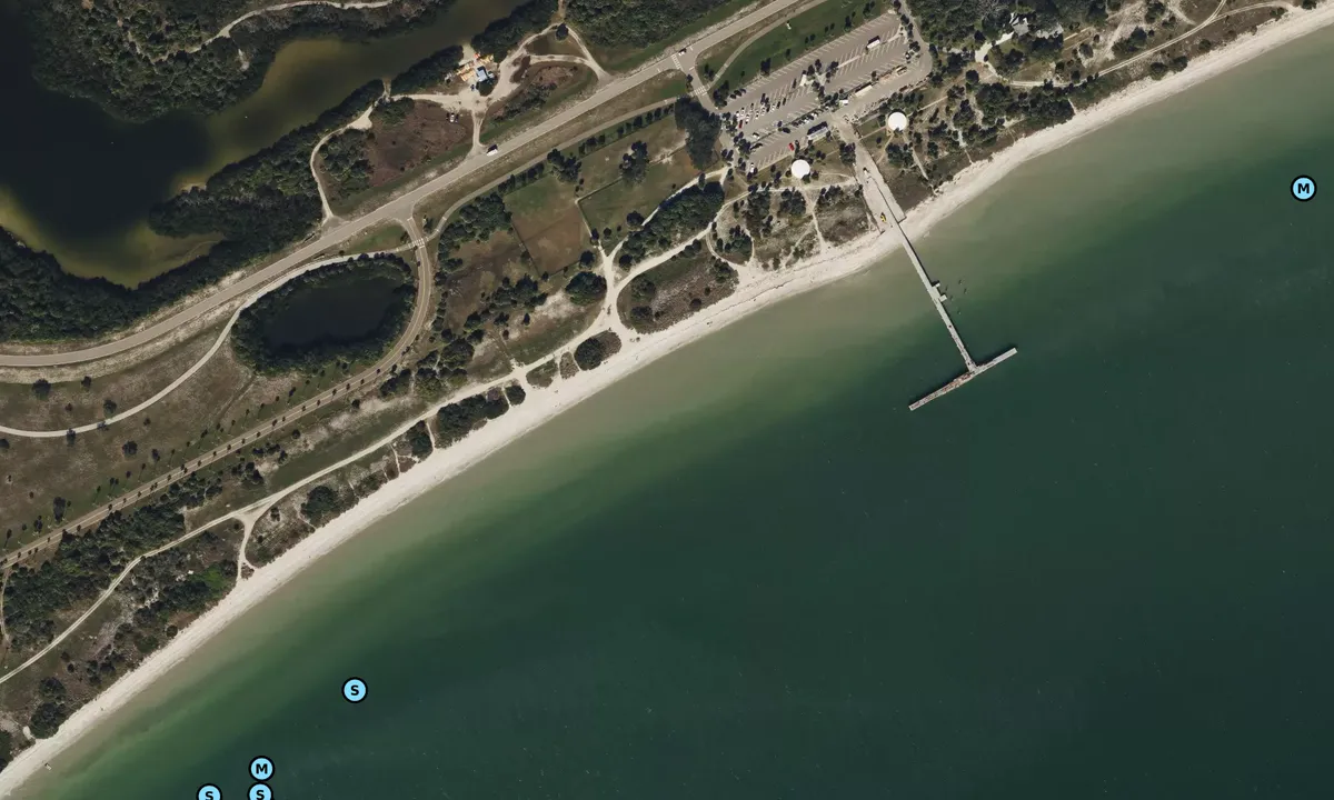 Satelite image of Fort DeSoto Park Pet Beach