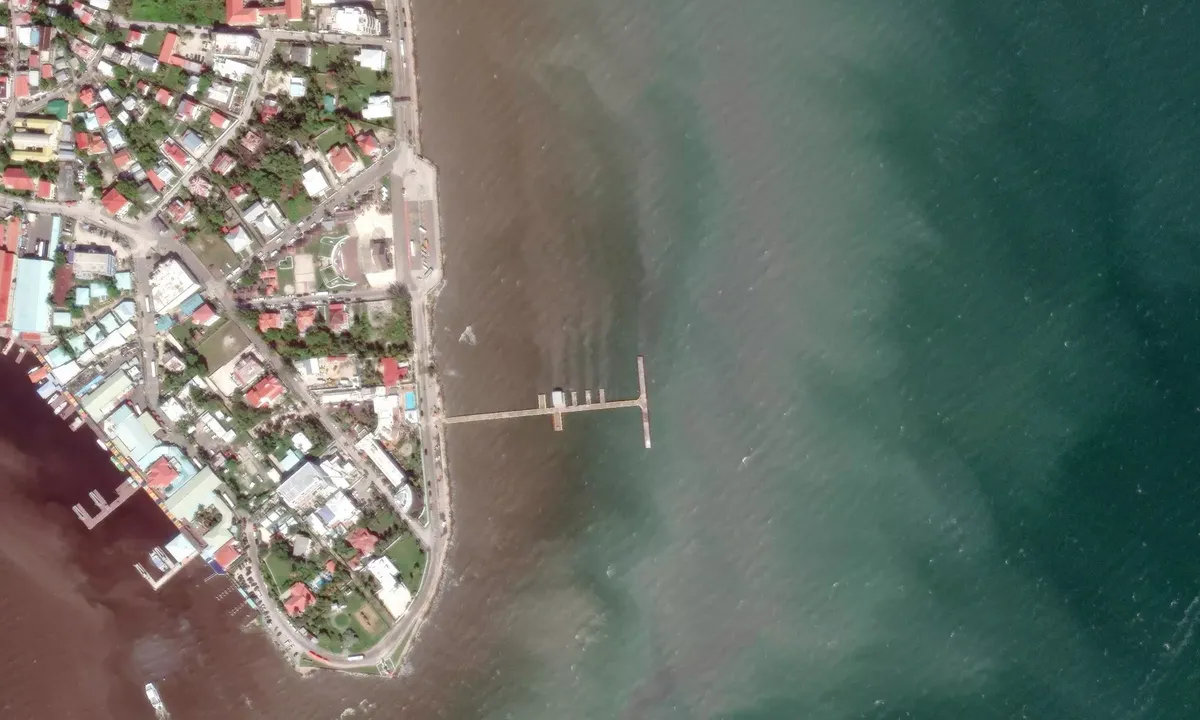 Satelite image of Fort George Hotel and Marina