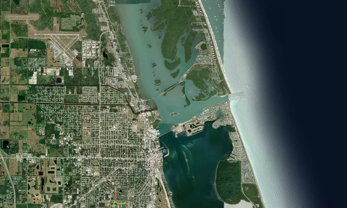 Flyfoto av Fort Pierce Inlet Island North