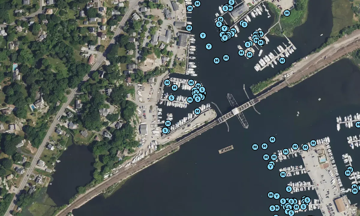 Satelite image of Fort Rachel Marina - Stonington