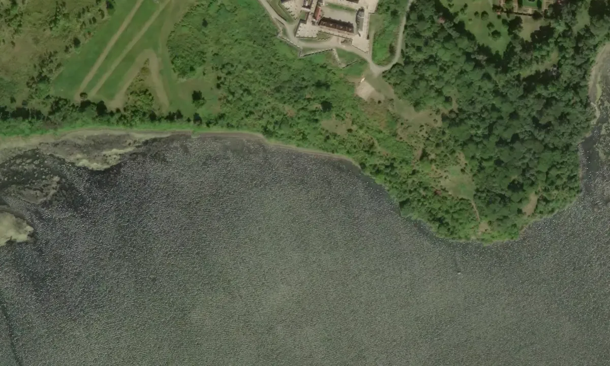 Satelite image of Fort Ticonderoga