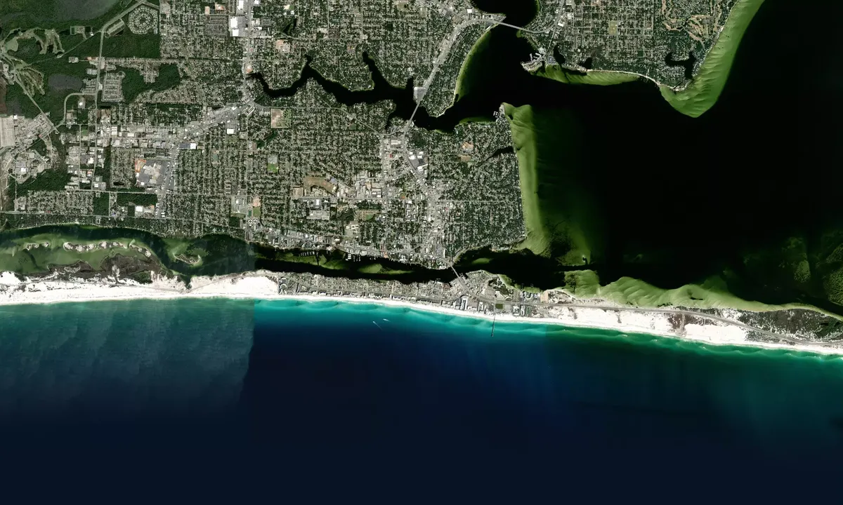 Flyfoto av Fort Walton Beach City Dock