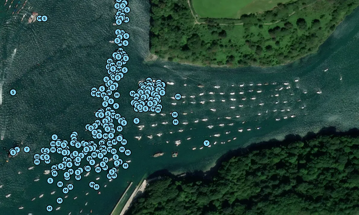 Satelite image of Fowey