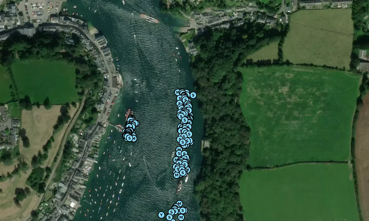 Satelite image of Fowey - Cornwall