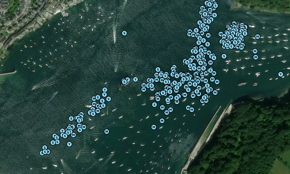 Satelite image of Fowey Harbour