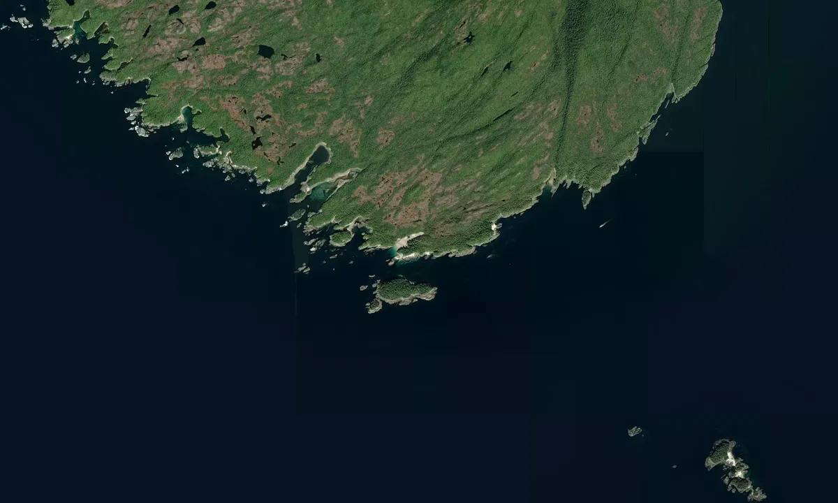 Flyfoto av Fox Island