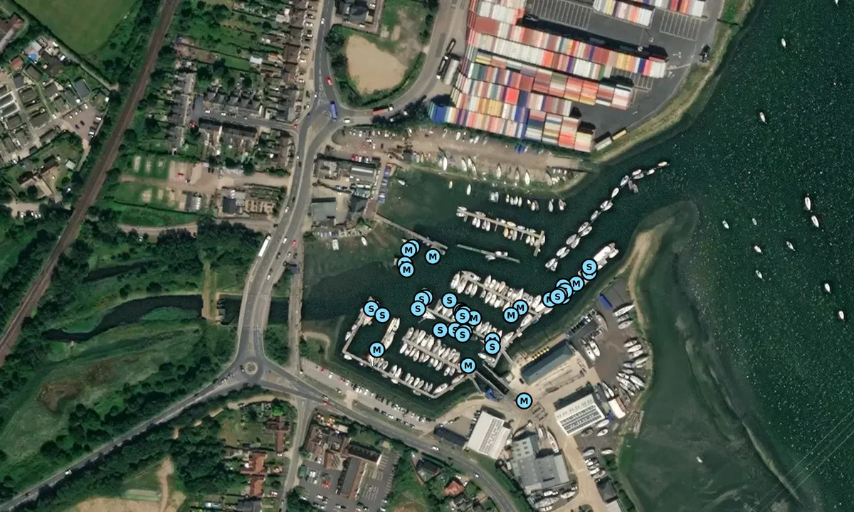 Satelite image of Fox's Marina and Boatyard