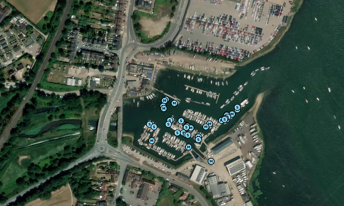 Satelite image of Fox's Marina and Boatyard