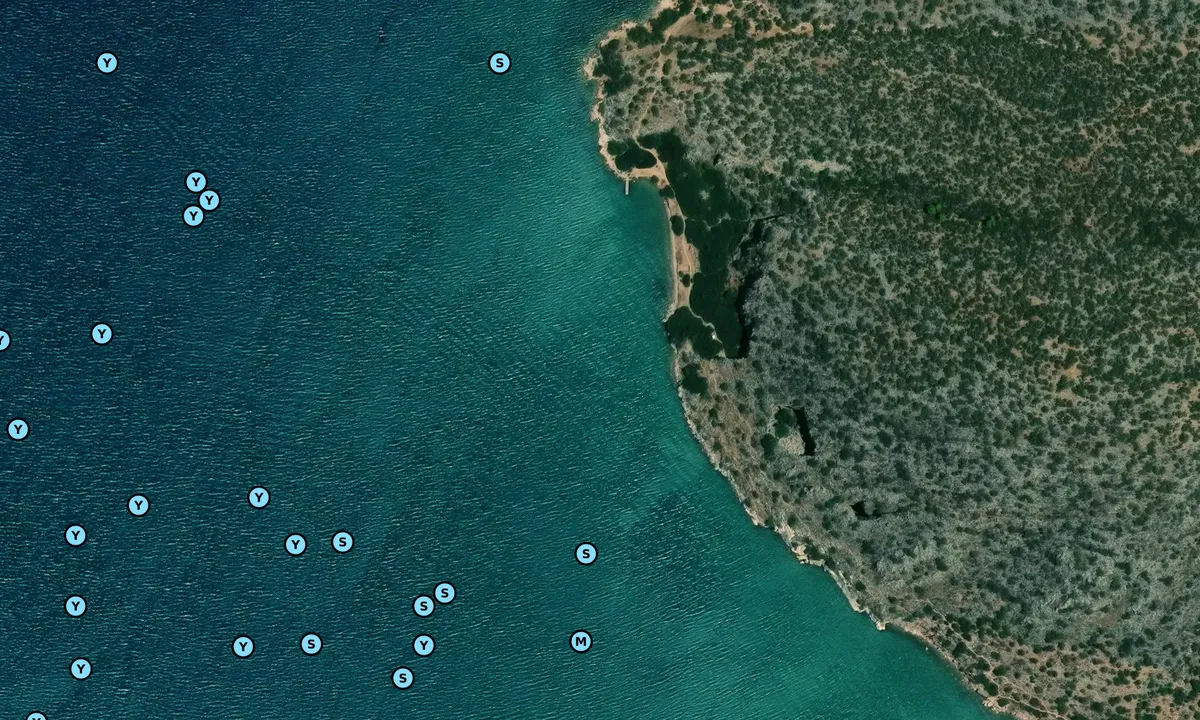 Satelite image of Franchthi Cave