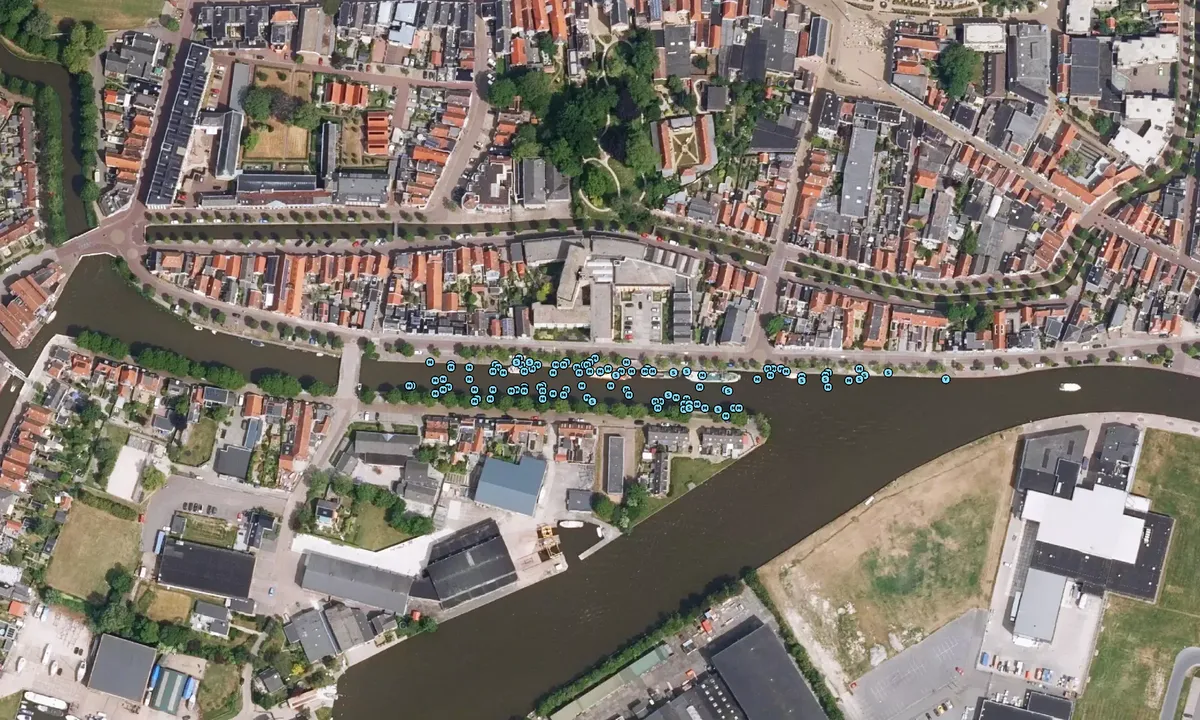 Flyfoto av Franeker gemeentehaven