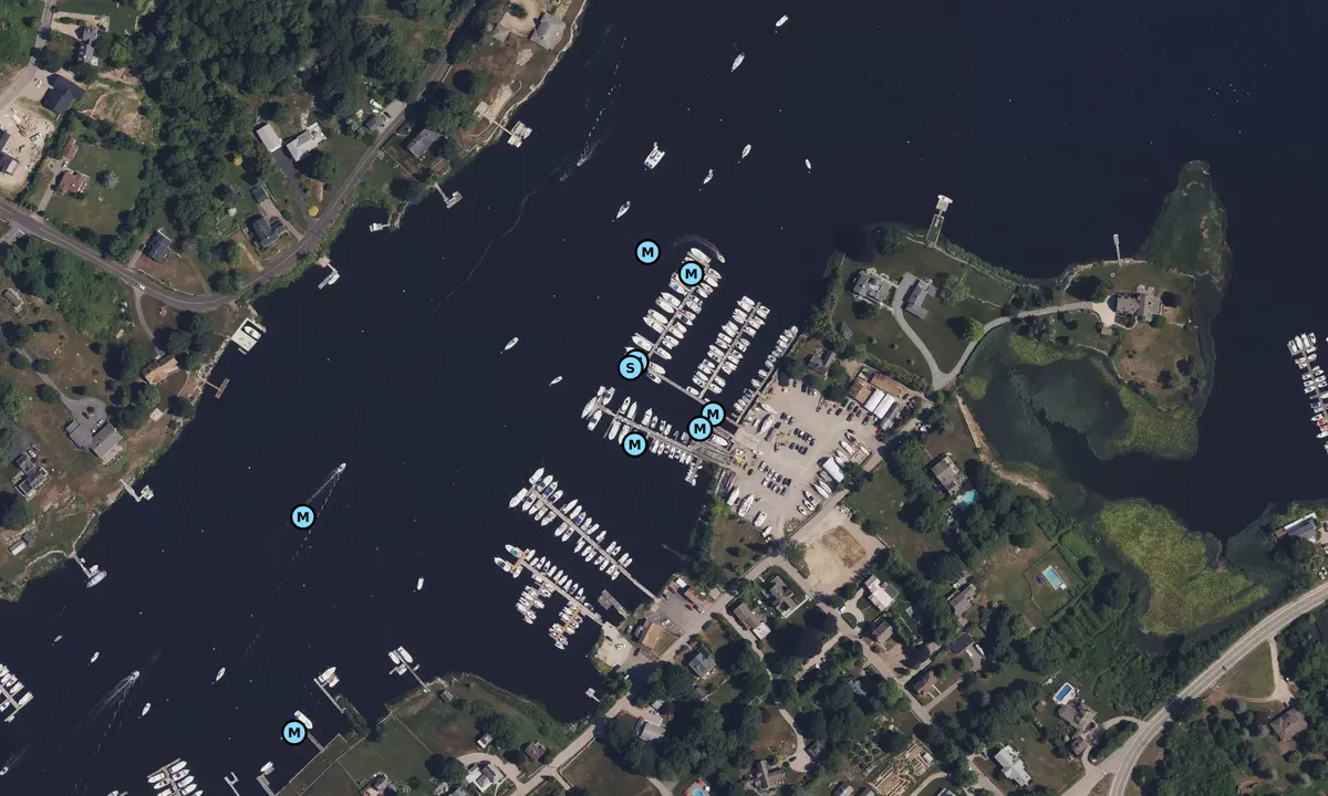 Satelite image of Frank Hall Boatyard