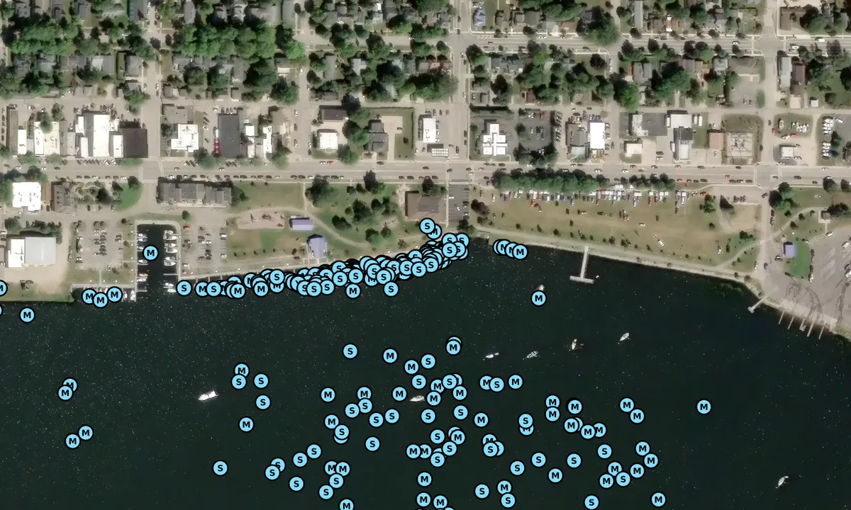 Satelite image of Frankfort Municipal Marina