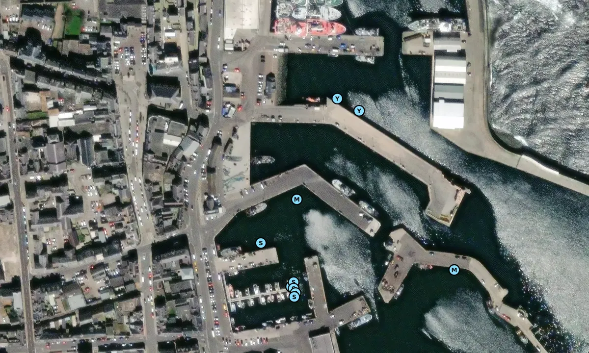 Satelite image of Fraserburgh Harbour