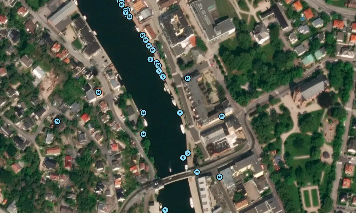 Satelite image of Fredrikstad Gjestehavn