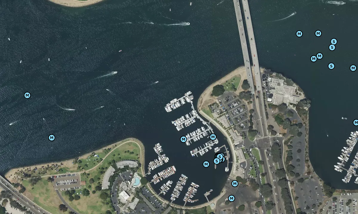 Satelite image of Freedom Boat Club of San Diego
