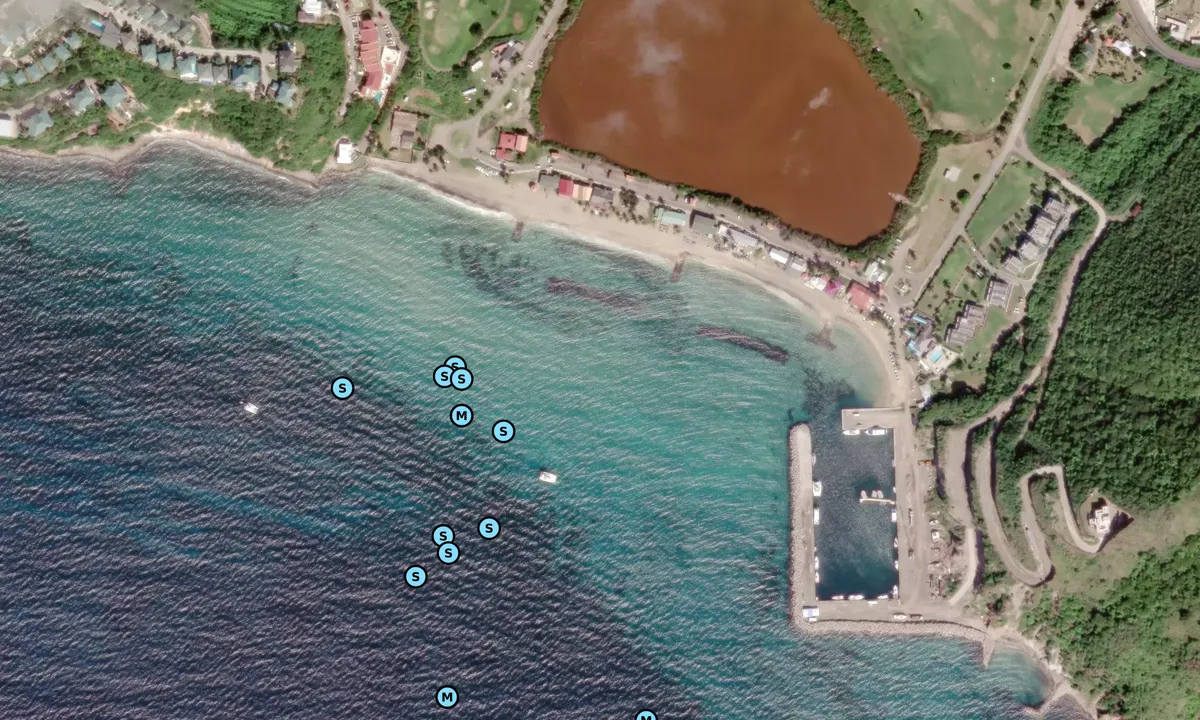 Satelite image of Frigate Bay - Kittian Village