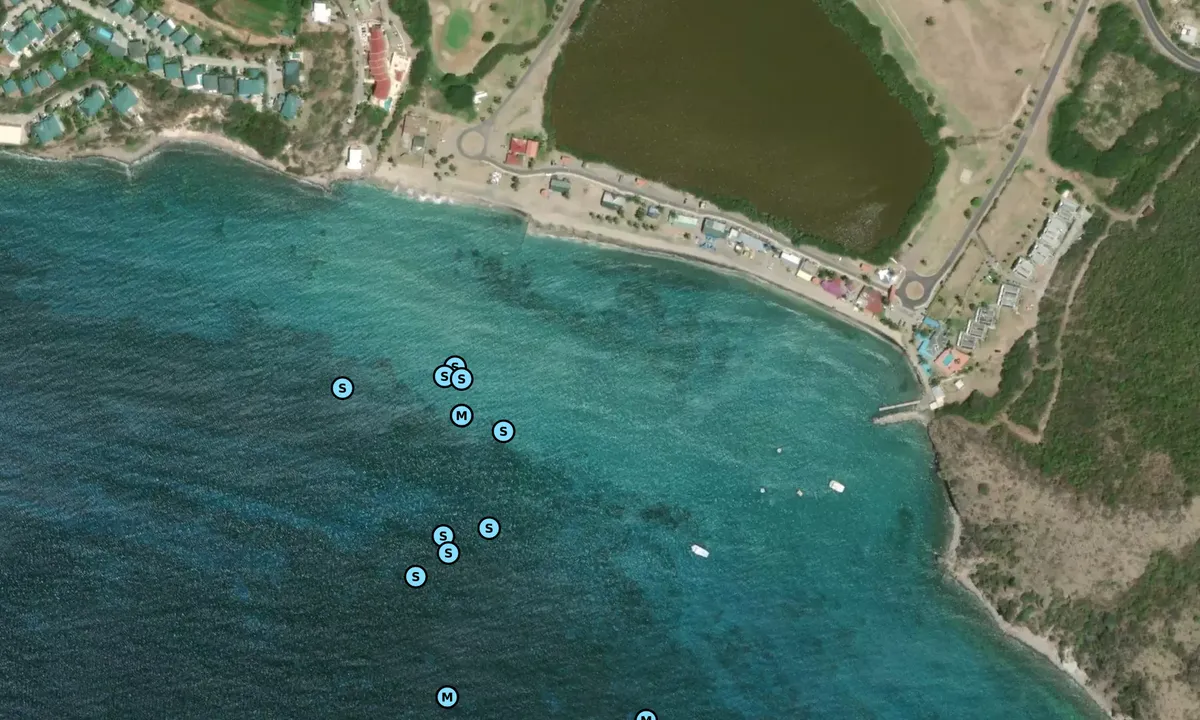 Satelite image of Frigate Bay - Kittian Village