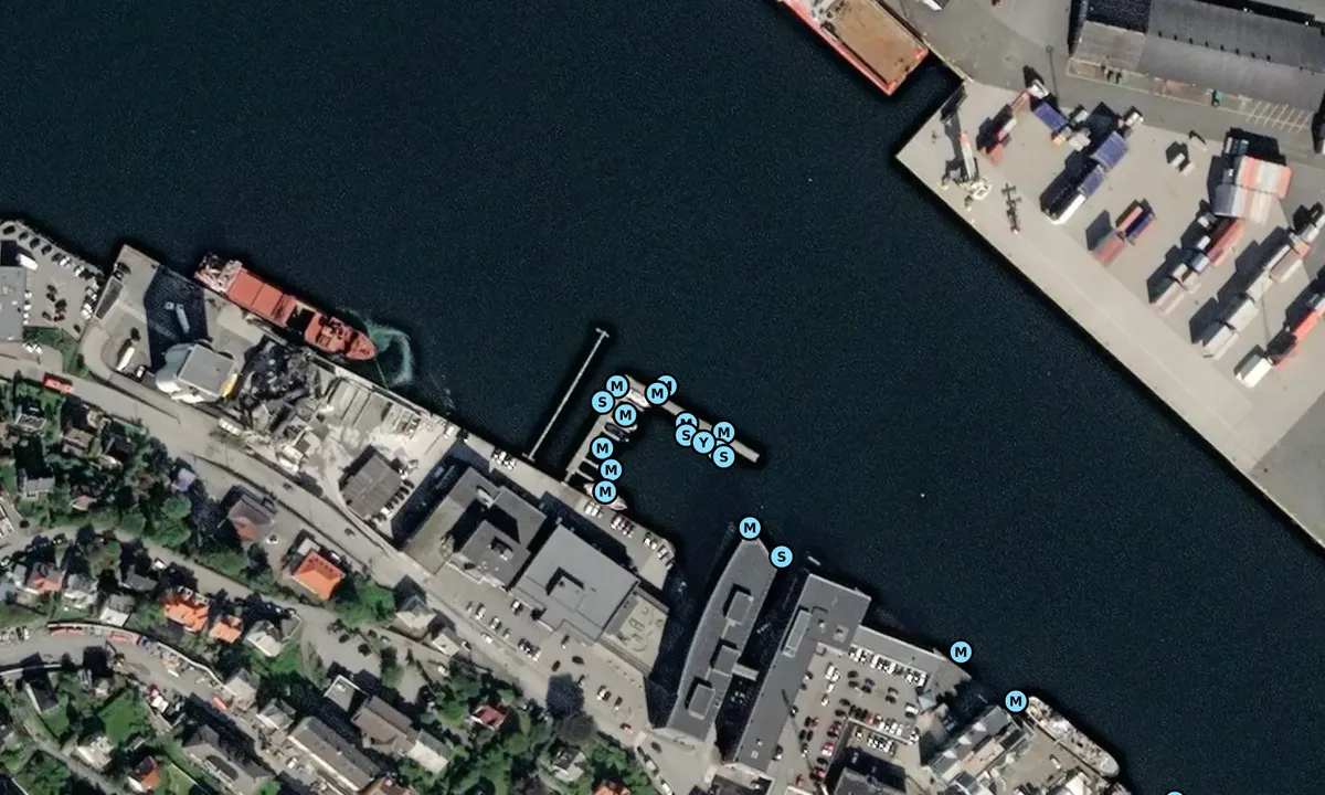 Satelite image of Frydenbø marina
