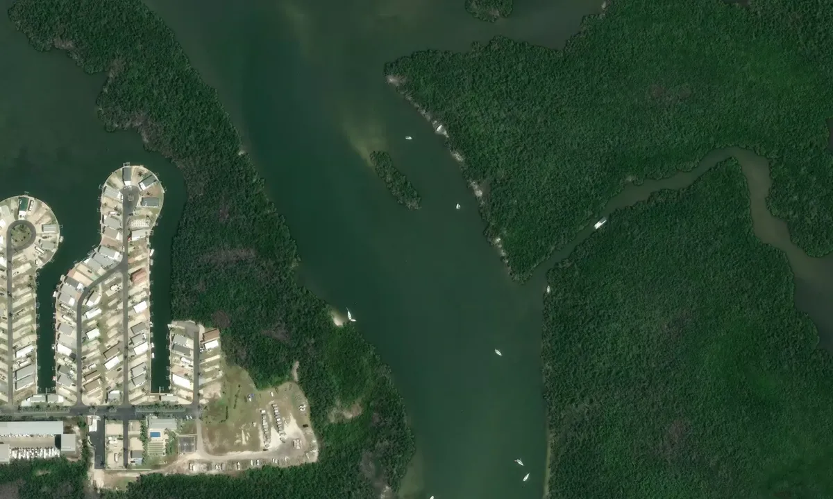 Satelite image of Ft Myers Beach