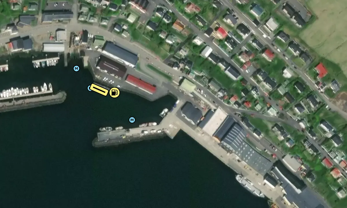 Satelite image of Fuglafjørðir