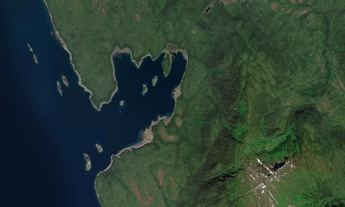 Flyfoto av Funter Bay Float