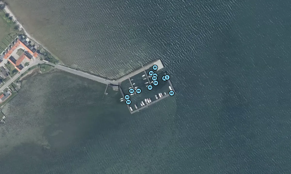 Satelite image of Gåbense Lystbådehavn