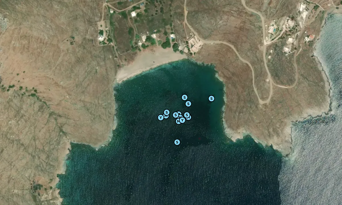 Satelite image of Gaidouromandra beach