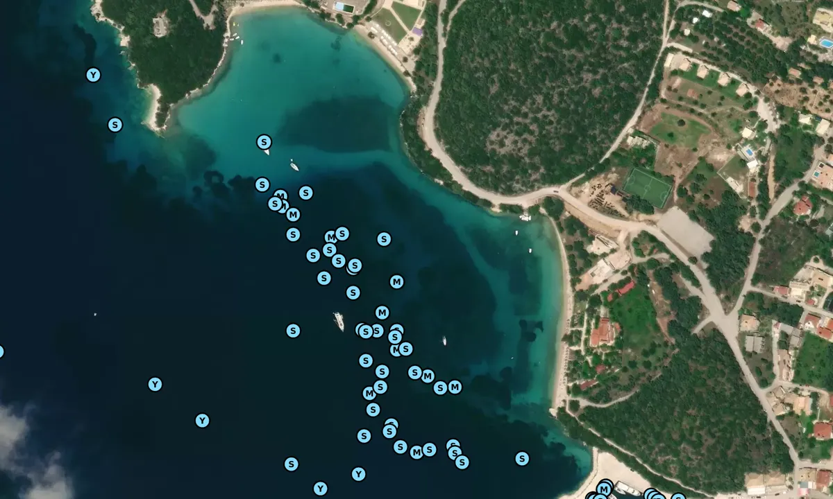 Satelite image of Gallikos Molos Beach